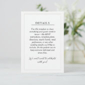 Minimal Wedding Details Enclosure Card エンクロージャーカード (スタンド正面)