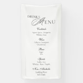 Minimal Wedding Drinks Menu Banner 横断幕 (縦)