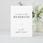 Minimal Wedding Family Reserved Row Tag (スタンド正面)