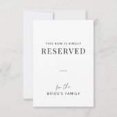 Minimal Wedding Family Reserved Row Tag (裏面)