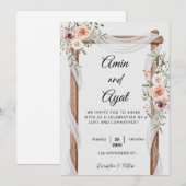  Minimal Wedding Invitation Template | Classic Scr シーズンカード (正面/裏面)