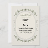 Minimal Wedding Invitation Template | Classic Scri シーズンカード (正面)