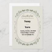 Minimal Wedding Invitation Template | Classic Scri シーズンカード (正面/裏面)