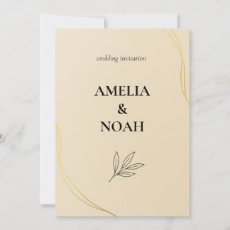 Minimal Wedding Invitation Template – Elegant  招待状