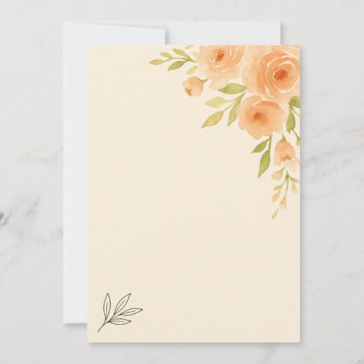 Minimal Wedding Invitation Template – Elegant  招待状 (裏面)