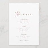 Minimal Wedding Reception Menu with Thank You Card 招待状 (正面)