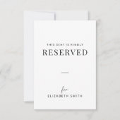 Minimal Wedding Reserved Seating Tag (正面)