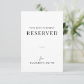 Minimal Wedding Reserved Seating Tag (スタンド正面)
