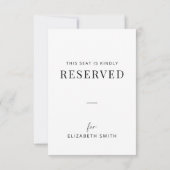 Minimal Wedding Reserved Seating Tag (裏面)