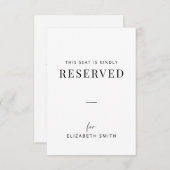 Minimal Wedding Reserved Seating Tag (正面/裏面)