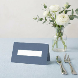 Minimal Wedding slate blue modern blank place card プレイスカード