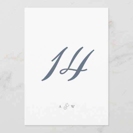 Minimal Wedding Table Numbers 1–29  サンキューカード (正面)