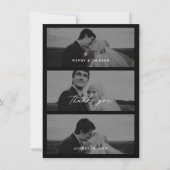 Minimal Wedding Thank You Photo Stack Card  セーブザデート (正面)