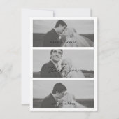 Minimal Wedding Thank You Photo Stack Card  セーブザデート (正面)