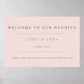 Minimal Wedding Warm Blush ポスター (正面)