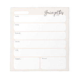 Minimal Weekly Planner Notepad ノートパッド