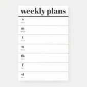Minimal Weekly Planner Sticky Notes Pad ポストイット (正面)