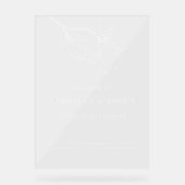 Minimal Welcome Unplugged Wedding Ceremony Clear アクリルサイン (正面)