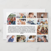 Minimal What a Year Multi Photo Collage Christmas カード (裏面)