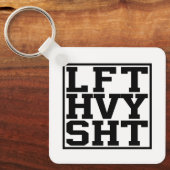 Minimal White Aesthetic Abstract キーホルダー (正面)