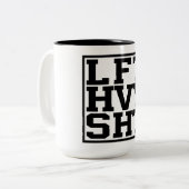 Minimal White Aesthetic Abstract ツートーンマグカップ (正面左)