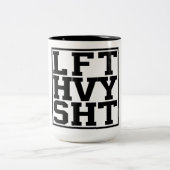 Minimal White Aesthetic Abstract ツートーンマグカップ (中央)