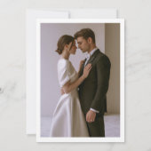 Minimal White and Black Wedding Invitation card 招待状 (裏面)