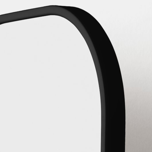 Minimal White Black Monogram Name personalized ピックルボールラケット (左詳細)