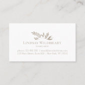 Minimal White Botanical Salon 予約カード (正面)