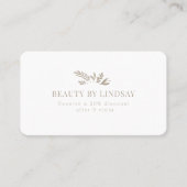 Minimal White Botanical Salon QR-Code Loyalty 名刺 (正面)