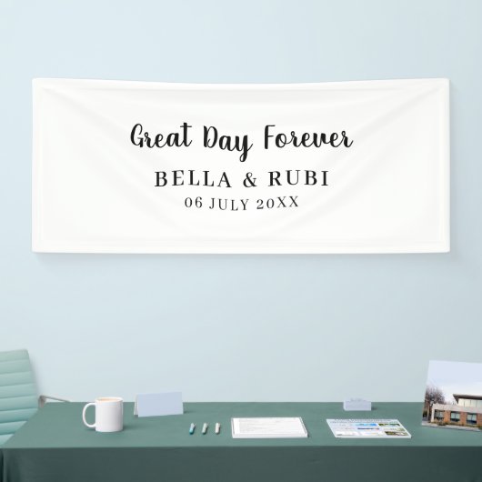 Minimal White | Clean Simple Wedding Design 横断幕 (トレードショー)