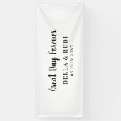 Minimal White | Clean Simple Wedding Design 横断幕 (縦)