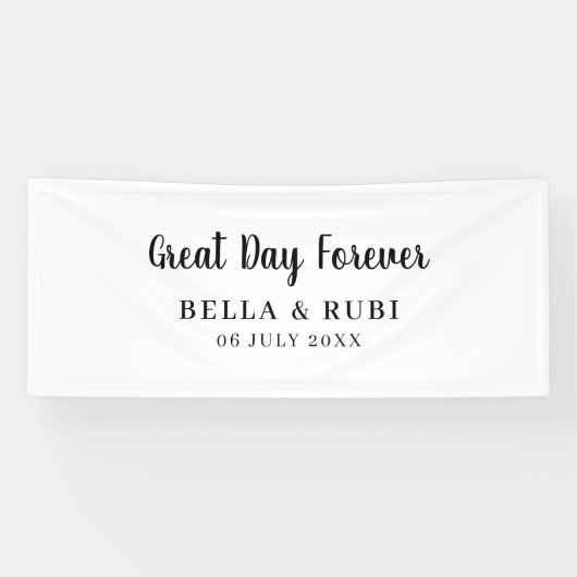Minimal White | Clean Simple Wedding Design 横断幕 (横)