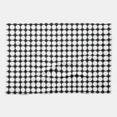 Minimal White Dots on Solid Black Background キッチンタオル (横)
