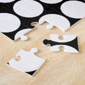 Minimal White Dots on Solid Black Background ジグソーパズル (側面)