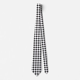 Minimal White Dots on Solid Black Background ネクタイ