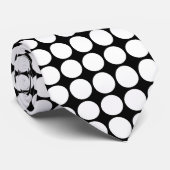Minimal White Dots on Solid Black Background ネクタイ (ロール)