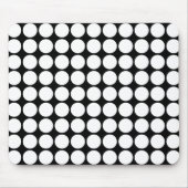 Minimal White Dots on Solid Black Background マウスパッド (正面)