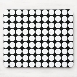 Minimal White Dots on Solid Black Background マウスパッド