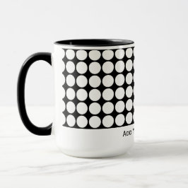 Minimal White Dots on Solid Black Background マグカップ