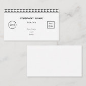 Minimal White Dots on Solid Black Background 名刺 (正面/裏面)