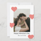 Minimal White Heart Valentine Photo Moment シーズンカード (正面)