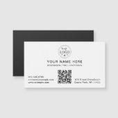 Minimal White Magnetic Card with Your Info (正面/裏面)