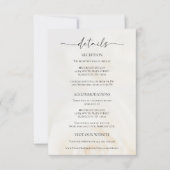Minimal White Rose Wedding Details Enclosure Card 出欠カード (正面)