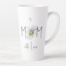 Minimal White Watercolor Daisy Mom Mothers Day 