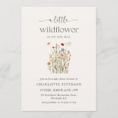 Minimal Wildflower Baby Shower Invitation 招待状 (正面)