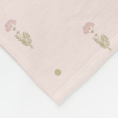 Minimal Wildflower Pattern with Dots フリースブランケット (角)