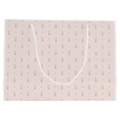 Minimal Wildflower Pattern with Dots ラージペーパーバッグ (裏面)