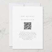 Minimal Wildflower QR Code Wedding Invitation 招待状 (裏面)