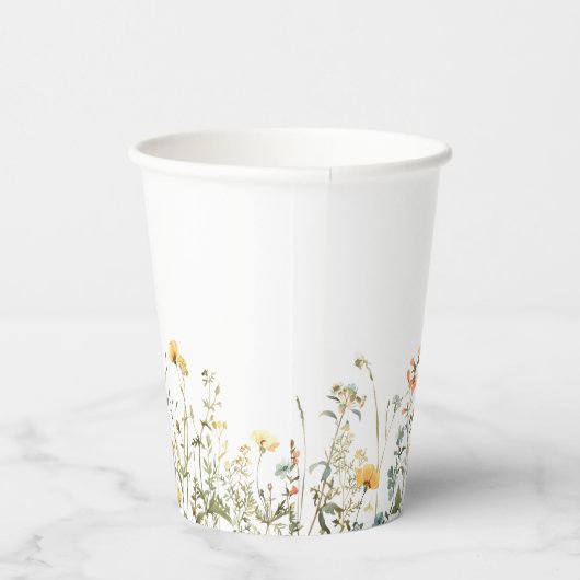 Minimal Wildflower Wedding 紙コップ (右)